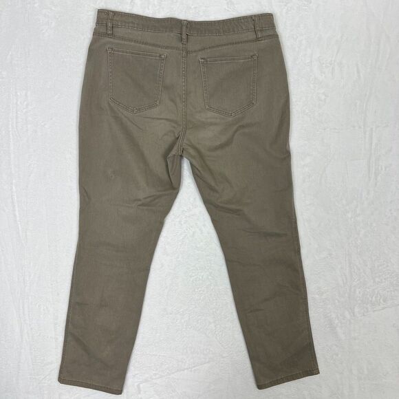 Liz Claiborne Pants Women's 12P Brown Petite Flat Front - Picture 3 of 10